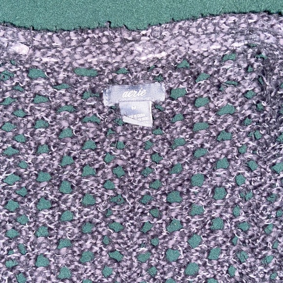 Open-Knit Dark Gray Sweater Cardigan - Picture 2 of 4